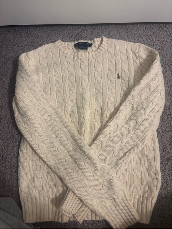 Ralph Lauren Sweaters - Vintage Ralph Lauren womens Knit Crewneck Sweater - Off-White